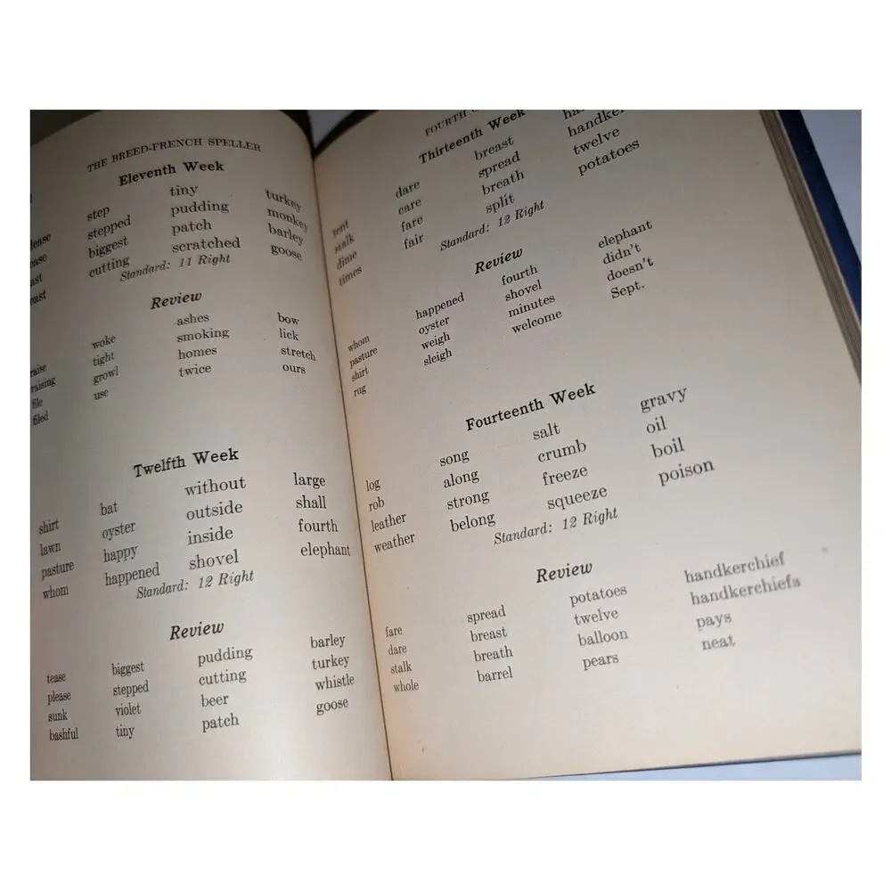 Antique 1927 The Breed-French Speller Complete Course Lyons & Carnahan